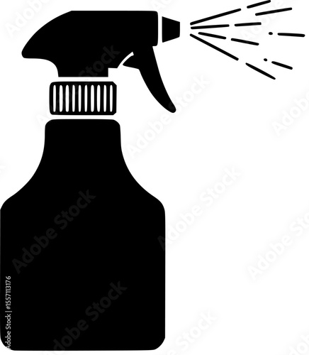 spray bottle icon line art silhouette vector illustration
