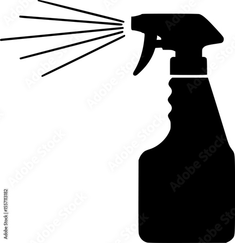 spray bottle icon line art silhouette vector illustration

