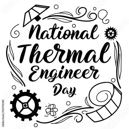 NATIONAL THERMAL ENGINEER DAY vector illustration