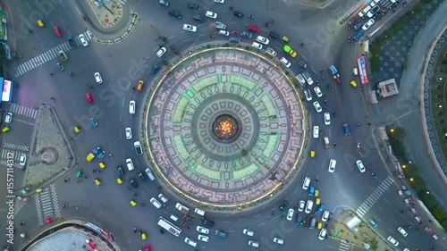 Aerial view of Lucknow 1090 chauraha, time lapse, hyperlapse