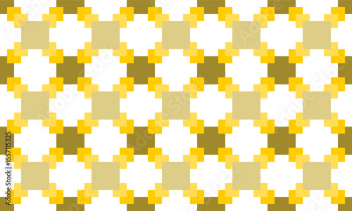 Yellow vintage block arrange in diamond patchwork repeat seamless style design for fabric print or t-shirt paint or backdrop wall, chain attached 