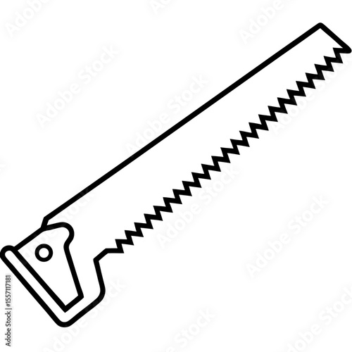 Handsaw Line Art Vector