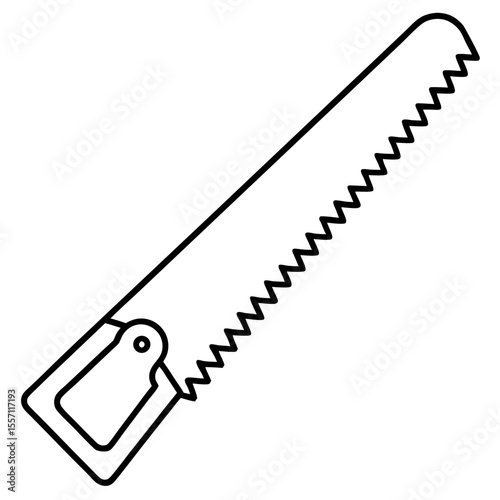 Handsaw Line Art Vector