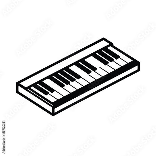 piano keys vector illustration