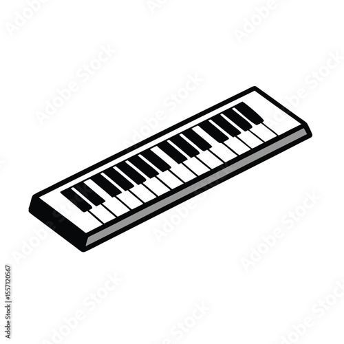 keyboard sheet line art illustration