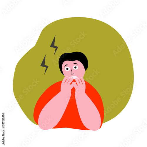 experiencing depression illustration