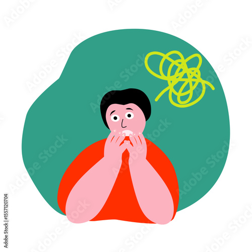 experiencing depression illustration