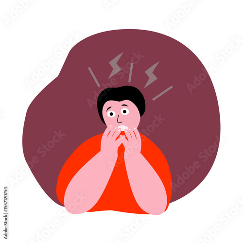 experiencing depression illustration