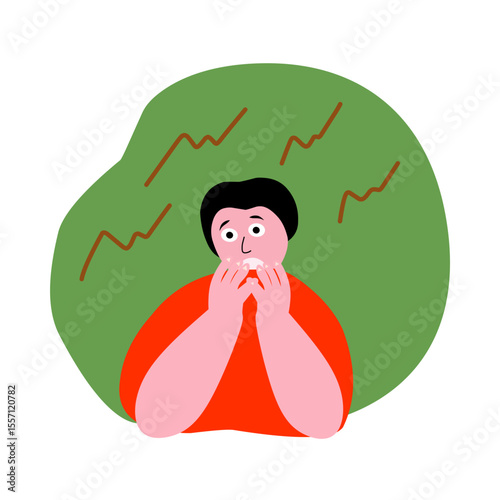 experiencing depression illustration