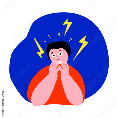 experiencing depression illustration