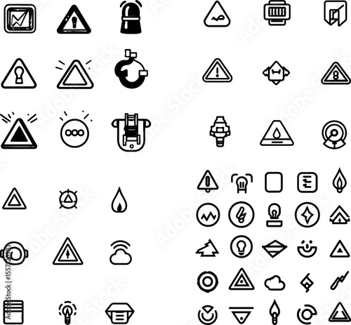 warning icons alert caution danger exclamation mark hazard risk warning symbol safety caution symbol warning sign danger sign alert symbol caution icon hazard icon warning message cau