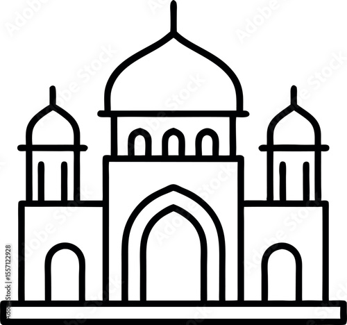 Tara mosque outline icon