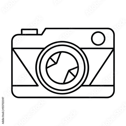 retro camera with aperture blades icon