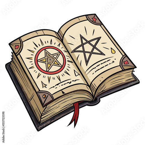 Ancient, torn spellbook page with faded ink, intricate arcane symbols, aged parchment, magical runes and mystic signs.