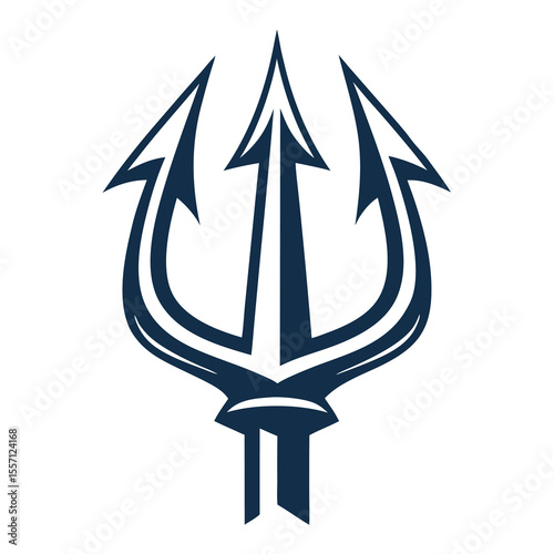 Sleek trident logo forming numeral "1", modern, minimalist design. Sharp lines, powerful, memorable emblem.
