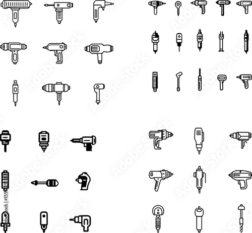 drill icon power drill cordless drill electric drill hammer drill impact drill rotary drill hand drill drill machine drill bit twist drill auger drill spade drill hole saw countersink