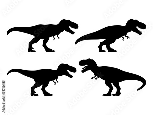 Download vector silhouette of tyrannosaurus rex dinosaurs clip art for free t rex illustration design
