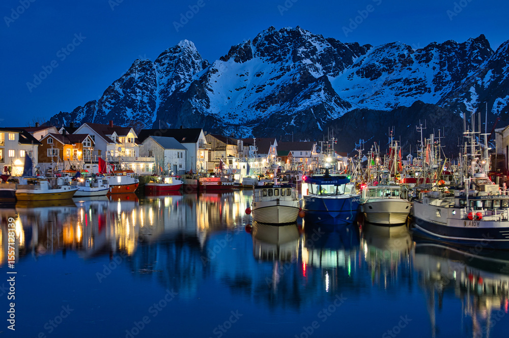 Fototapeta premium the Henningsvaer, Lofoten Islands, Norway