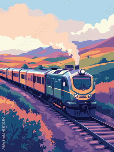 train on the railway