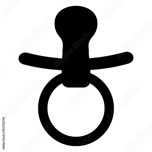 Icono silueta de chupete para bebé 