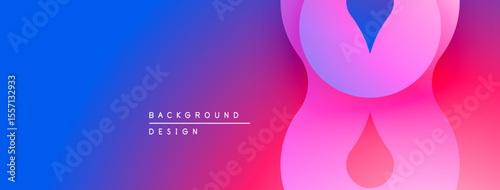 Abstract gradient background. Vivid blue transitions to pink, purple hues. Modern design element for digital projects.