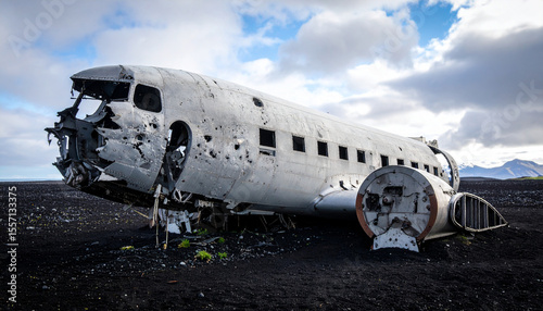 Wallpaper Mural Abandoned Crashed Plane Wreck Near Vik Iceland Famous Lost Place Iconic Travel Adventure Spot Torontodigital.ca