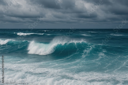 Chaotic ocean during a violent storm