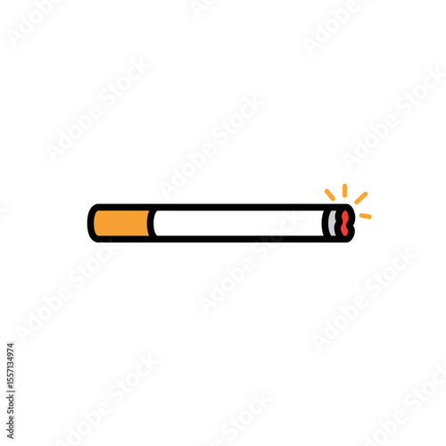 Cigarette icon vector. Smoking logo illustration. Cigarette symbol vector on white background