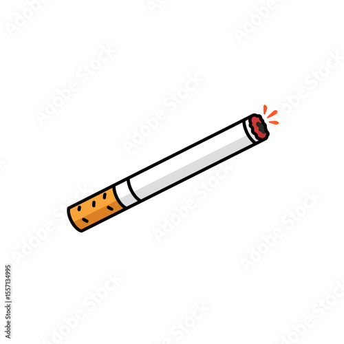 Cigarette icon vector. Smoking logo illustration. Cigarette symbol vector on white background