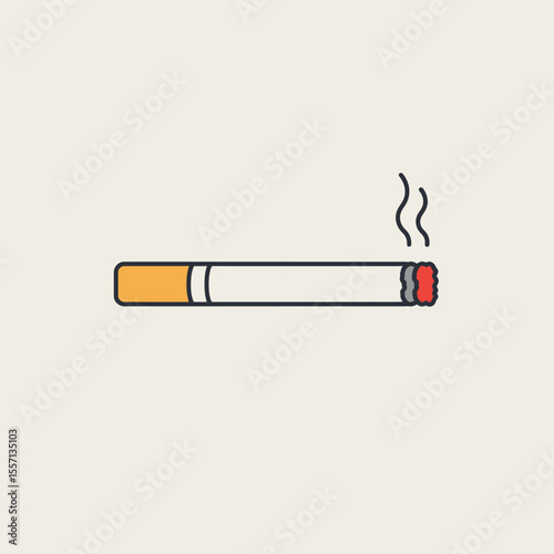 Cigarette icon vector. Smoking logo illustration. Cigarette symbol vector on white background