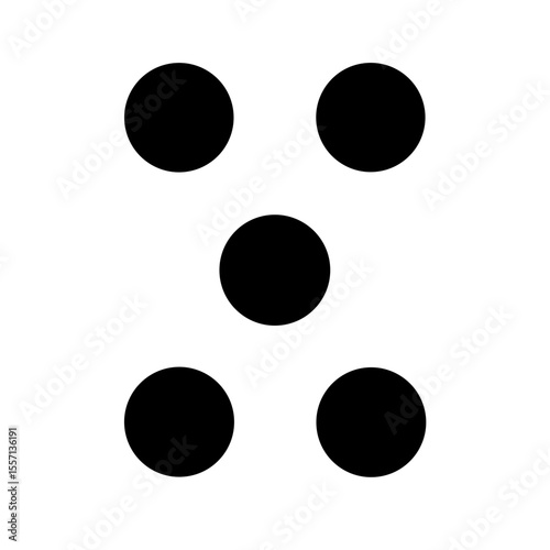 Braille dots in black on white background for visual accessibility  