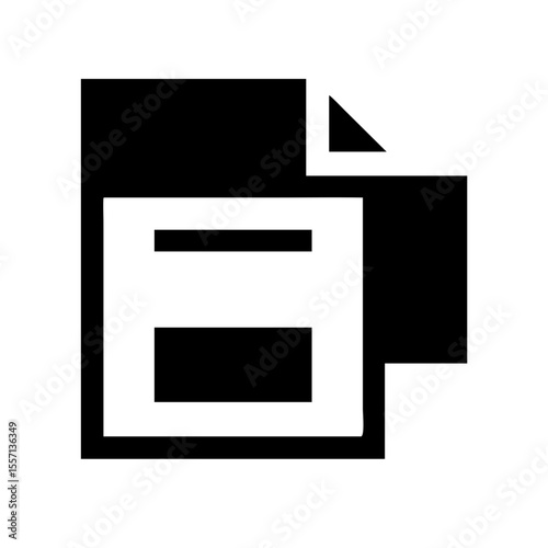 Bold black icon showing a document with oversized text, symbolizing large print formats for visually impaired or low vision users.

