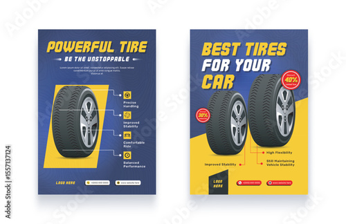 Tire shop flyer template