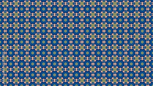 Premium and Colorful floral pattern with geometric design.