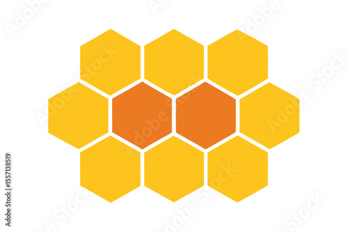 vector illustration of a honeycomb background