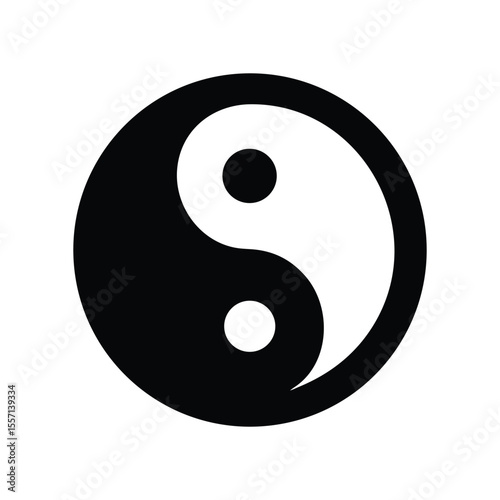 The Yin and Yang Symbol A Timeless Depiction of Duality and Balance Represented Through Intertwined Light and Darkness