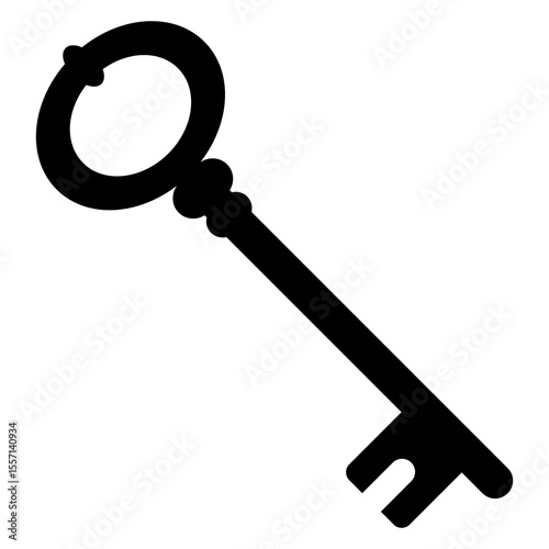 Fotografia Icono silueta de llave antigua