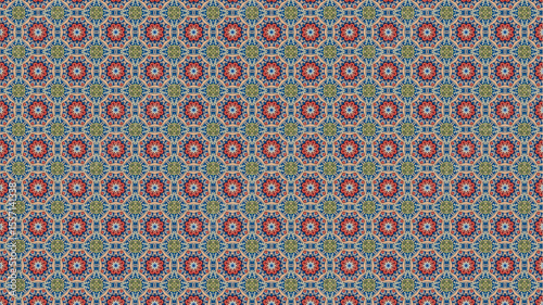 Premium and Colorful floral pattern with geometric design.