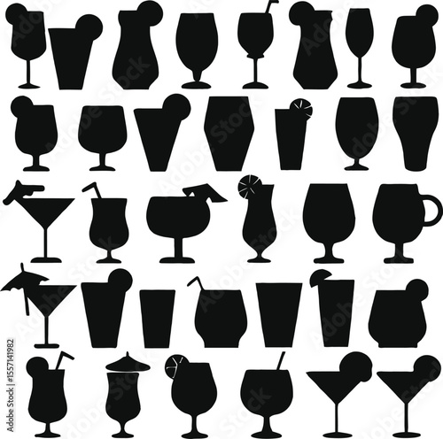 Alcohol Bottle Illustration in Vector Format with CMYK Colors and Basic Fonts
