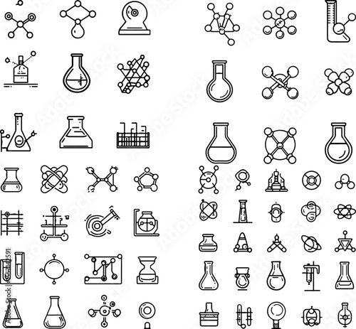 science icon scientific research laboratory icon microscope icon DNA icon molecule icon chemistry icon physics icon biology icon astronomy icon geology icon scientific experiment test