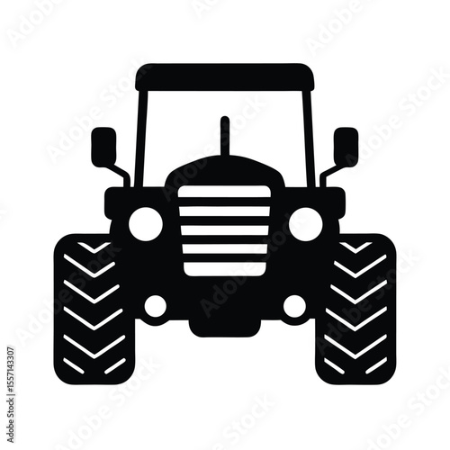 Tractor silhouette  vector  illustration, Set of black Tractor silhouette  