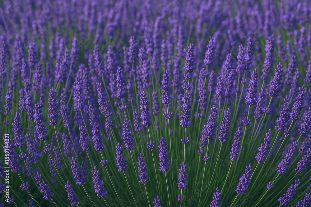Obraz premium Vast expanse of purple blooms in a floral landscape