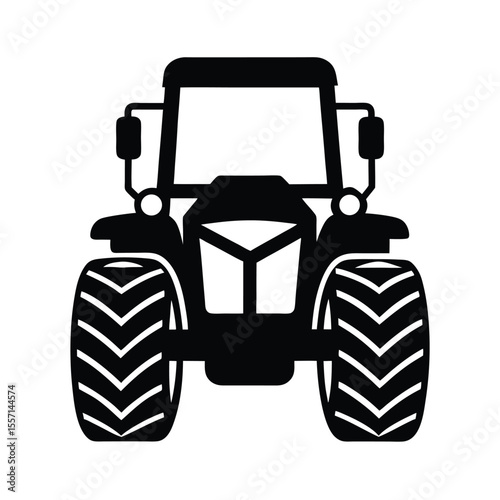 Tractor silhouette  vector  illustration, Set of black Tractor silhouette  