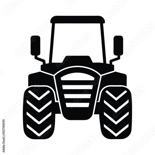 Tractor silhouette  vector  illustration, Set of black Tractor silhouette  