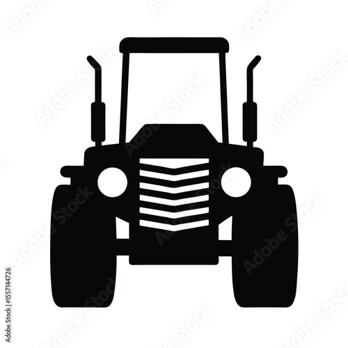 Tractor silhouette  vector  illustration, Set of black Tractor silhouette  