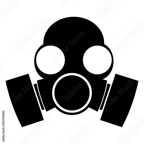 Icono silueta de máscara antigás
