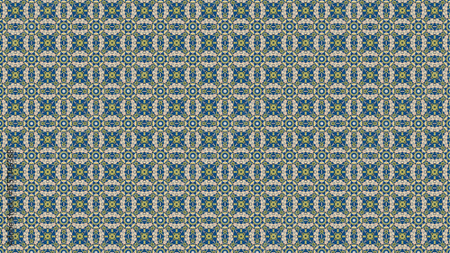 Premium and Colorful floral pattern with geometric design.