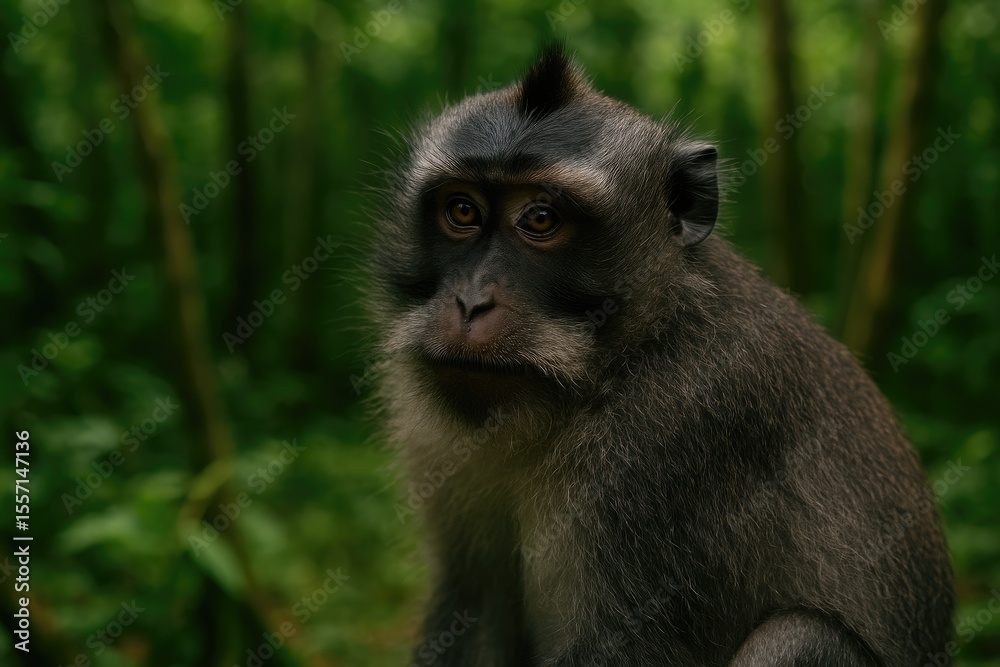 Obraz premium A Monkey on a Tropical Island