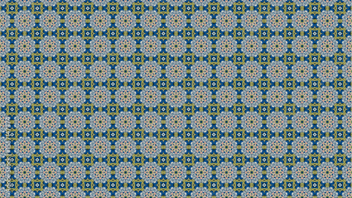 Premium and Colorful floral pattern with geometric design.