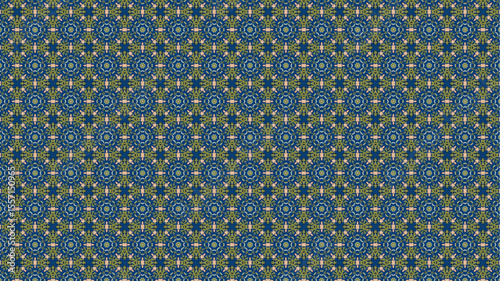 Premium and Colorful floral pattern with geometric design.